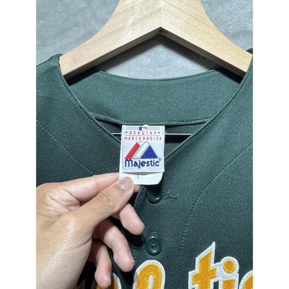 Vintage Majestic MLB Oakland Athletics Jersey Eric Chavez #3 Jersey Youth‎ Large - Picture 3 of 9